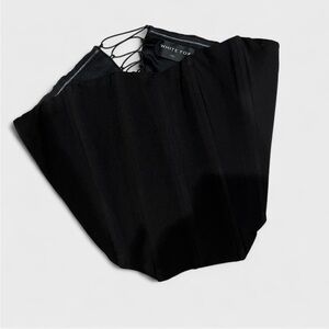 White Fox Boutique Black Tie-Back Corset Top